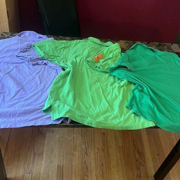 Men’s L polos U.S. Polo Assn. Large bundle lot of 3 purple green golf shirts - Picture 3 of 6